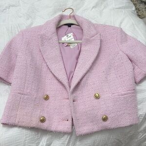 New w tags pink cropped jacket